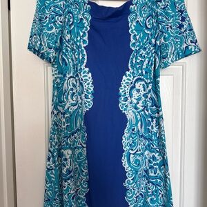 Lilly Pulitzer Tiana Dress in Blue Moon Jellies GUC Size L